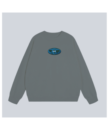 Embroidered Globe Earf Crew Neck