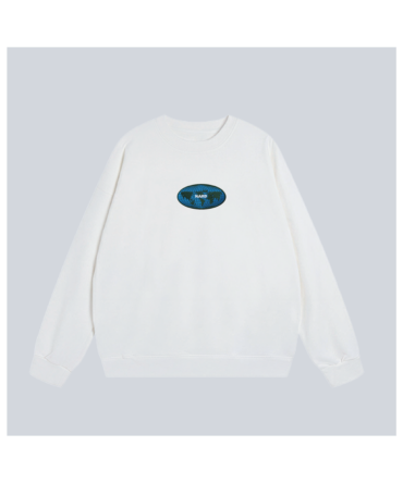 Embroidered Globe Earf Crew Neck