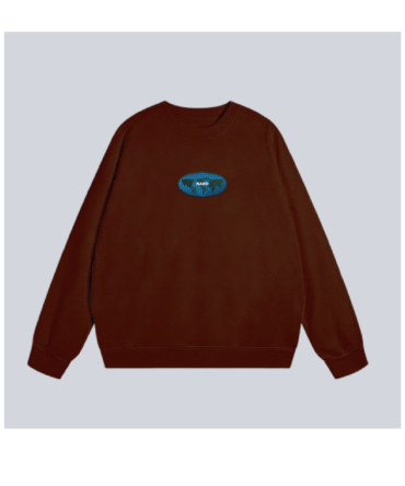 Embroidered Globe Earf Crew Neck
