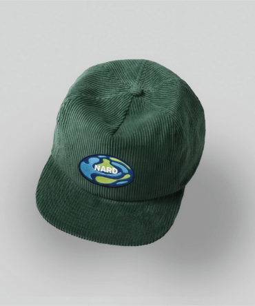 Embroidered Blob EARF CORDUROY HAT GREEN