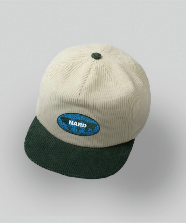 Embroidered Globe Earf Corduroy Hat