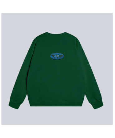 Embroidered Globe Earf Crew Neck