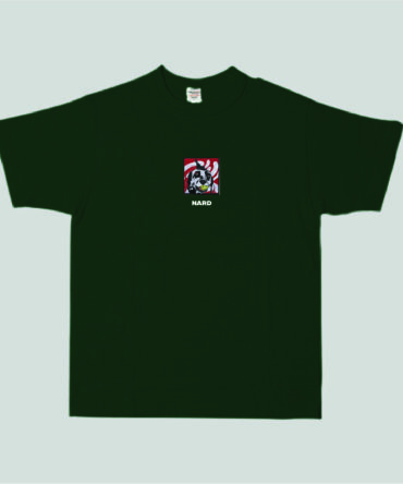 Embroidery Tennis Dog T-Shirt Green