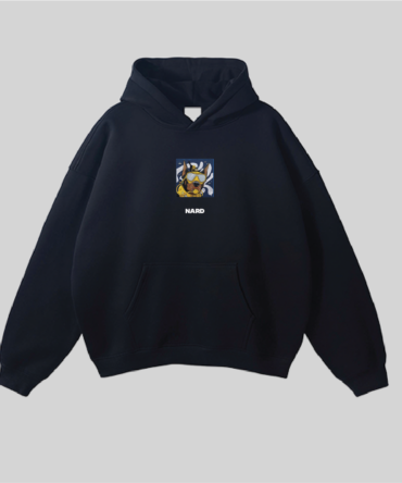 Embroidery Scuba Dog Hoodie Black