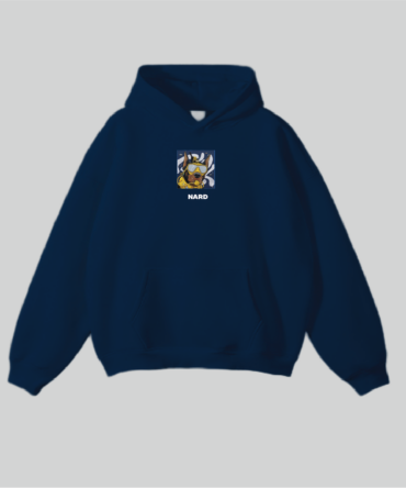 Embroidery Scuba Dog Hoodie Navy