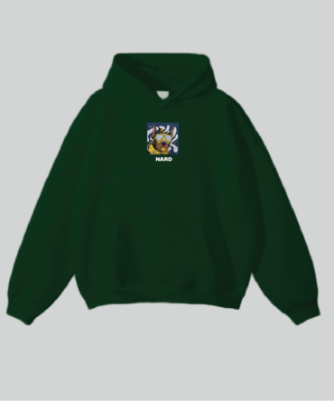 Embroidery Scuba Dog Hoodie Green