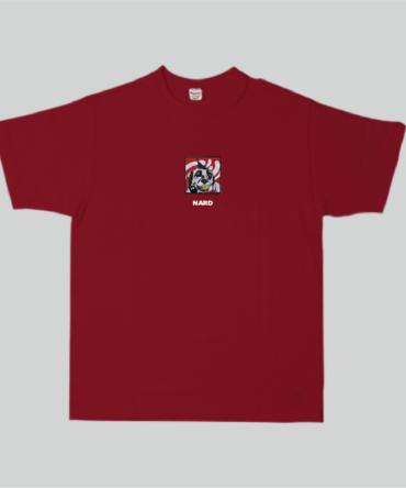 Embrodiery Tennis Dog T-Shirt Red