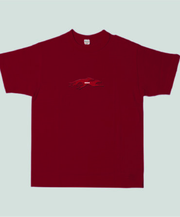 Embroidery Twin Dog T-Shirt Red