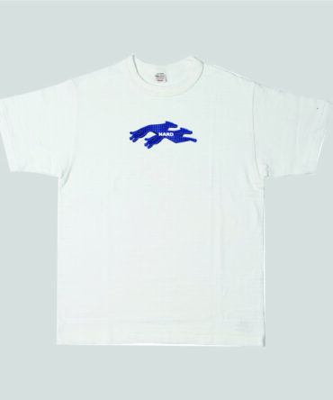 Embroidery Twin Dog T-Shirt White