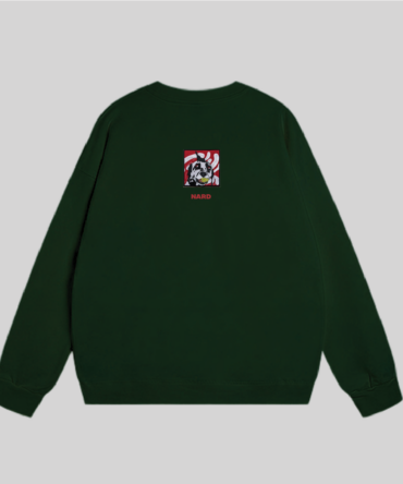 Embroidery Tennis Dog Sweatshirt Green