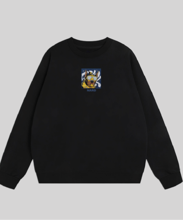 Embroidery Scuba Dog Sweatshirt Black