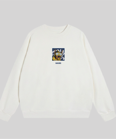 Embroidery Scuba Dog Sweatshirt White