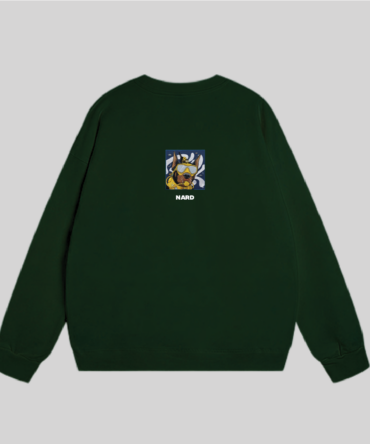 Embroidery Scuba Dog Sweatshirt Green