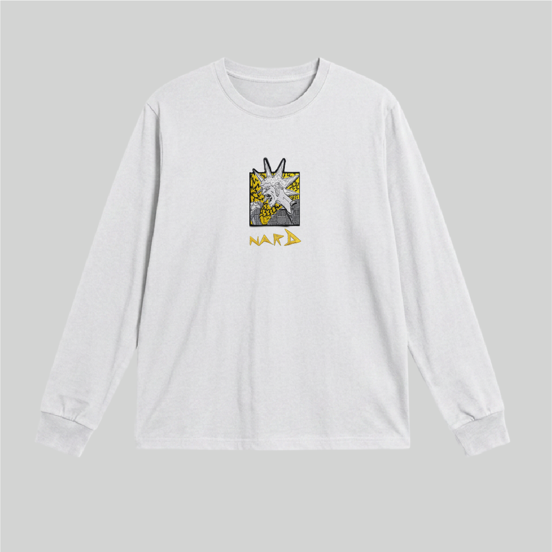 Black Embroidery Static RockStar Long Sleeve T-Shirt - Image 3