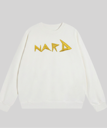 White Embroidery Static Nard Sweatshirt