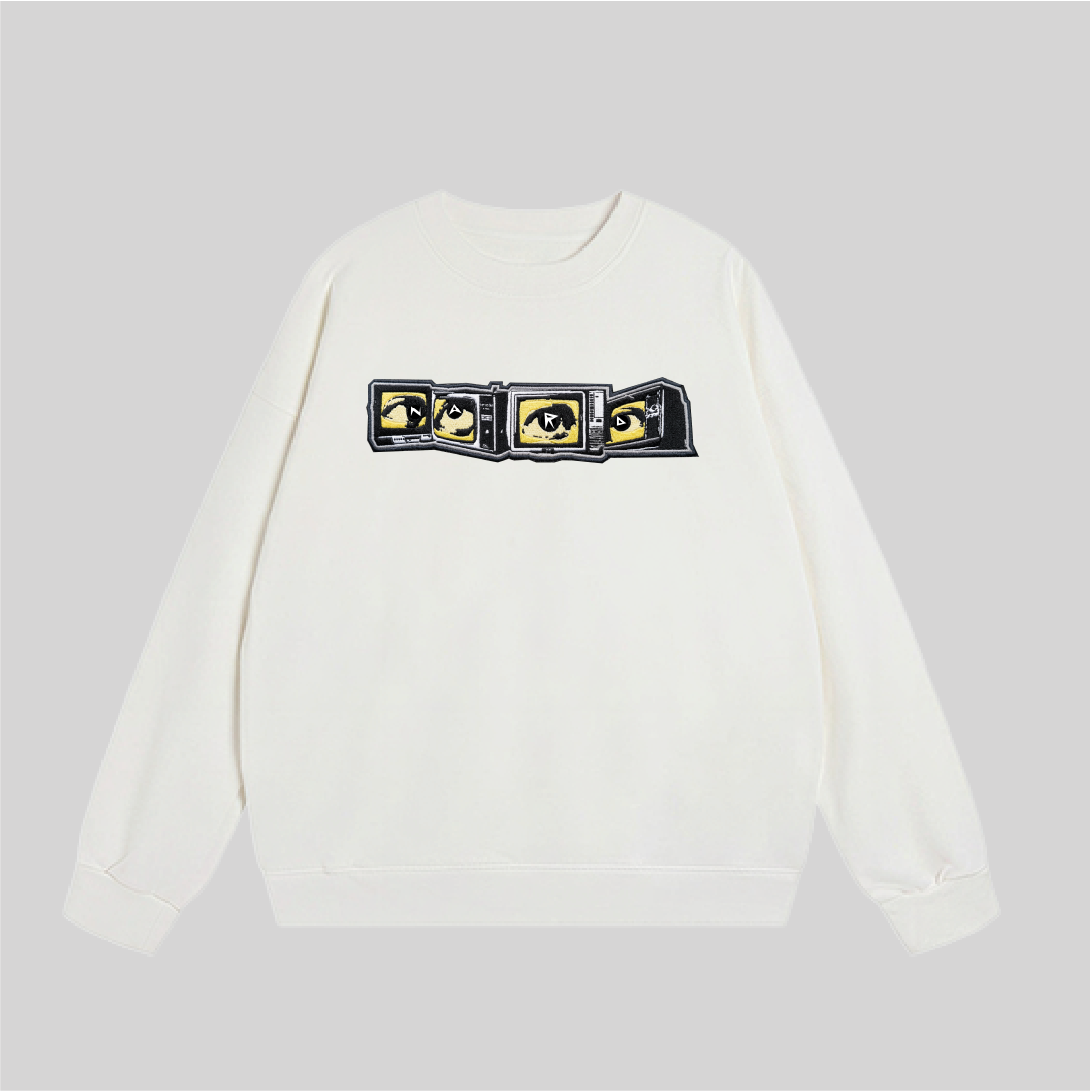 Black Embroidery Static Vision Sweatshirt - Image 2