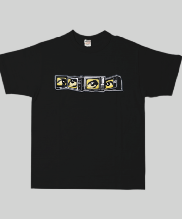Black Embroidery Static Vision T-Shirt