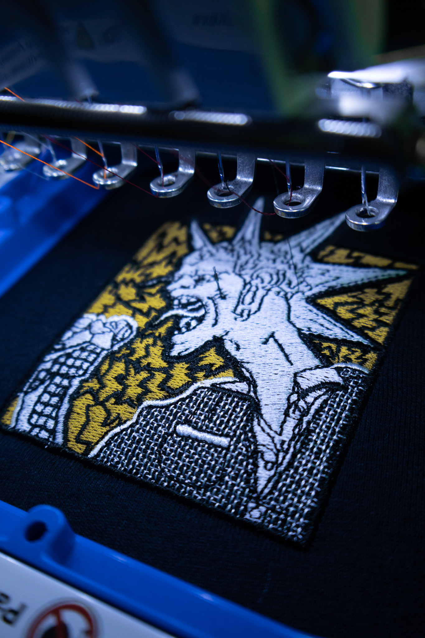 White Embroidery Static RockStar T-Shirt - Image 5