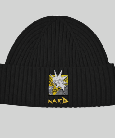 Black Embroidery Static Rockstar Beanie