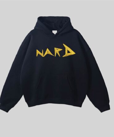 Black Embroidery Static NARD Hoodie