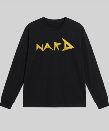 Black Embroidery Static NARD Long Sleeve T-Shirt