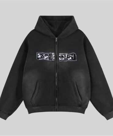 Black Embroidery Static Vision Jacket