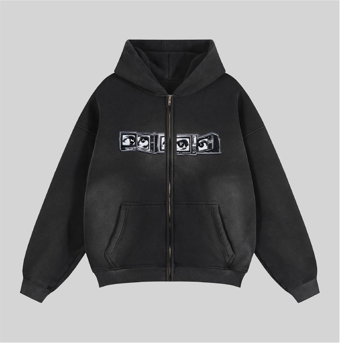 Black Embroidery Static Vision Jacket
