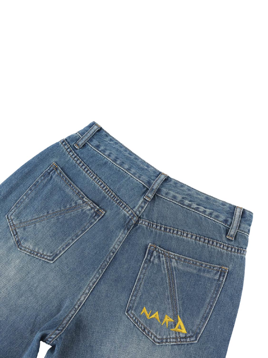Women Static Nard Vintage Wash Embroidery Jeans - Image 4