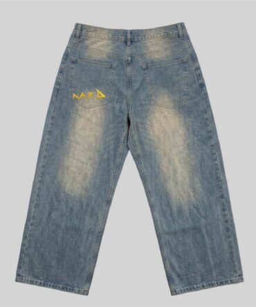 Men's Static Nard Vintage Wash Wide Leg Jeans
